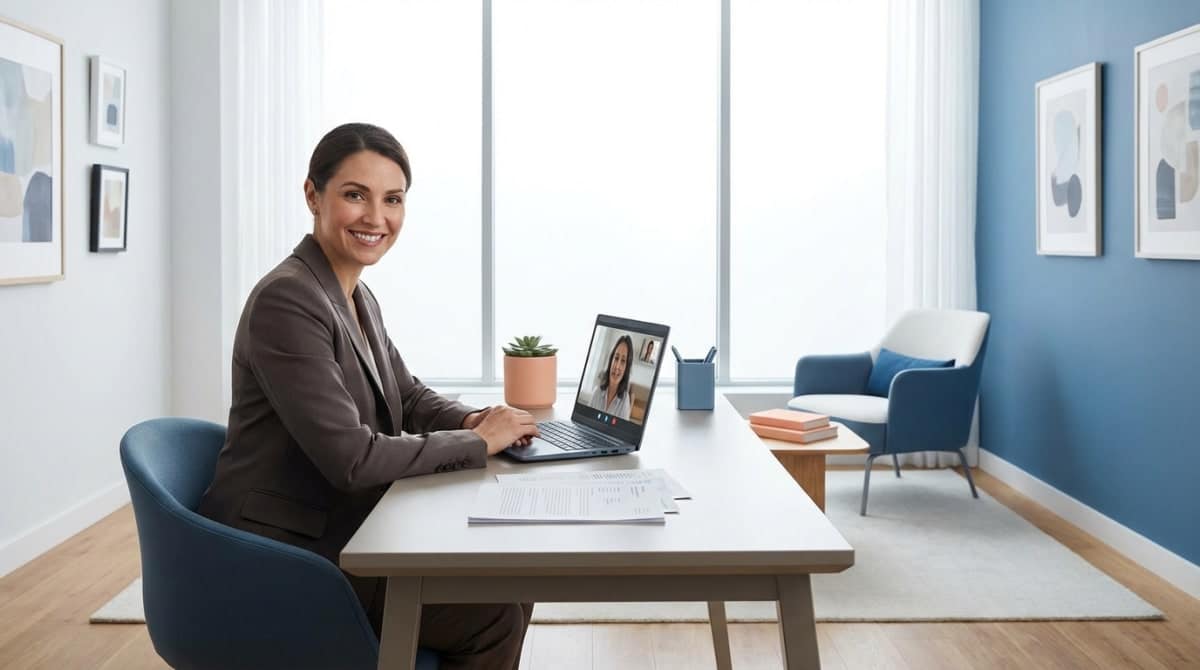 Illustration representing Combining Virtual and In-Person Services